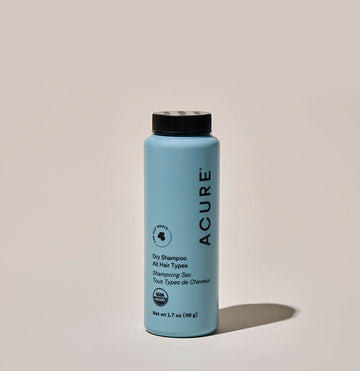 Dry shampoo all hair types bottle on a neutral background